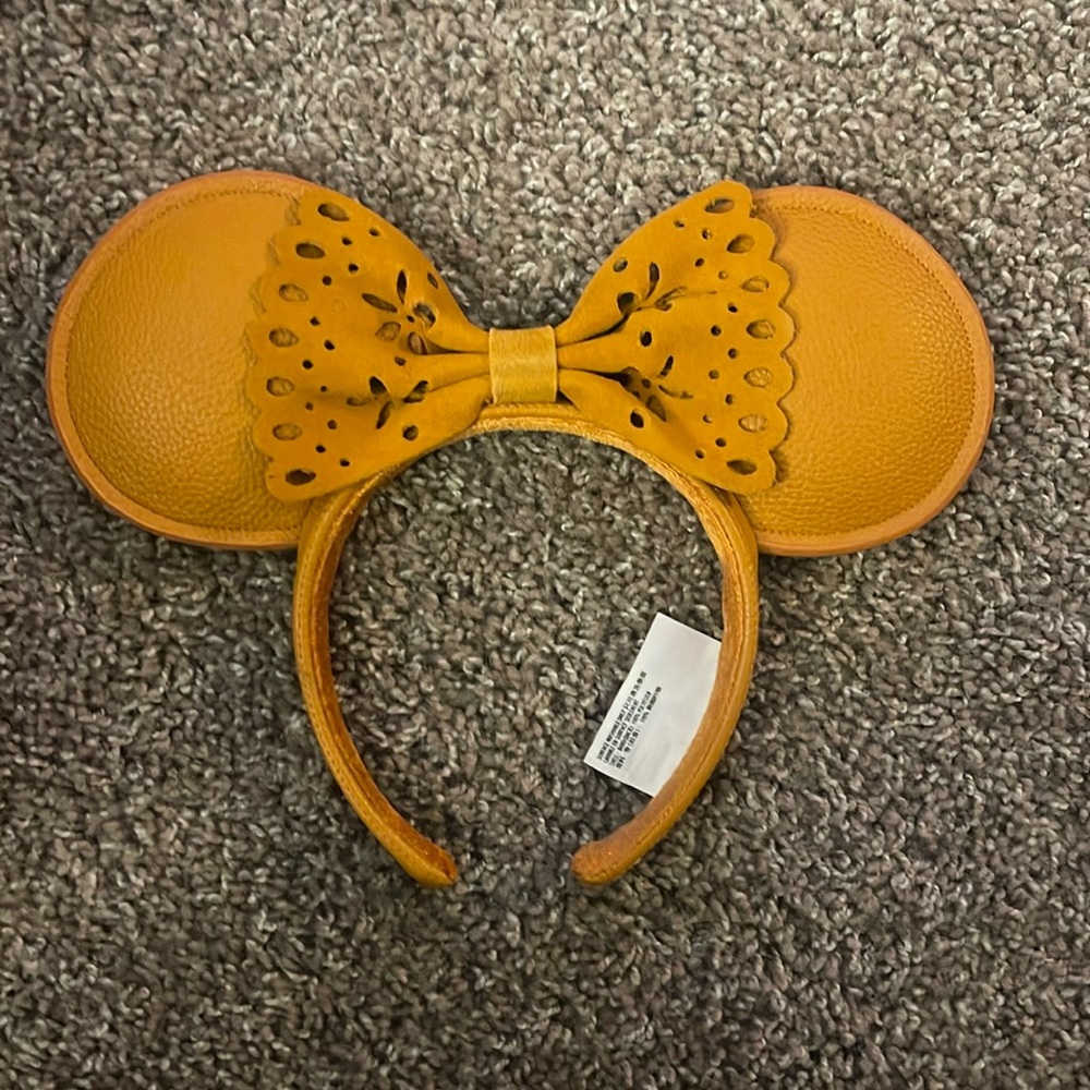 Rare Disney Minnie Suede Sand Autumn  Ears